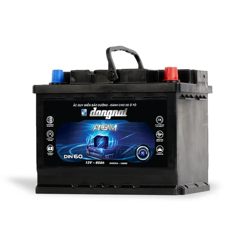 Ắc quy khô miễn bảo dưỡng Đồng Nai AGM DIN60 - 12V - 60Ah